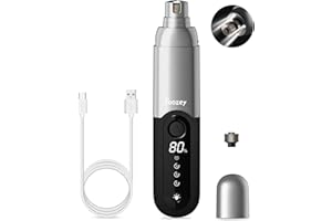 Toozey Tagliaunghie per Cani e Gatti Elettrico con 4 Luci LED - Silenzioso Fresa Lima Unghie Cani - Batteria Ricaricabile con Connessione USB