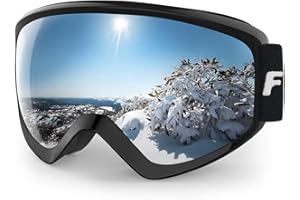 ‎FINDWAY Findway Skibrille Kinder,Ski Snowboard Brille Brillenträger Snowboardbrille Schneebrille Verspiegelt für Junior Jungen Mädchen Teenager 5-16 Jahre - OTG 100% Anti-UV Anti-Fog