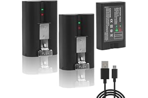 JUBOTY 2-Pack 6040mAh Camera Battery for Video Doorbell 2/3/3plus/ 4 Camera/Stick Up Camera/Peephole Camera/Spotlight Camera Upgraded Replacement Battery Camera Batteries