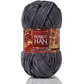 K&uuml;rk&ccedil;&uuml; Han Kadife 100GR 95MT El &Ouml;rg&uuml; İpi (Gri)