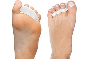 PEDIMEND 2X Gel Hammer Toe Splint Cushion | Hammer Toe Crest Pad | Gel Toe Separators | Toe Supports Hammertoes | Overlapping Toe Spacers | For Men and Women | Foot Care (White)