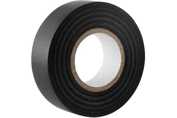 GOCABLETIES - Ruban adhésif isolant électrique noir - 19 mm x 20 m - résistant, autocollant - protèger, regrouper, réparer des câbles - 1 rouleau