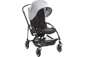 JYOKO KIDS Capota para Silla de Paseo y Cochecito de Bebé compatible con Bugaboo Bee 3, Bee plus, Bee 5, Elaborada en Tejido de Algodón Elástico, Suave y Transpirable (Black Star)