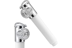 Shop SoftAir® Alcachofa de ducha blanca o cromada de ABS, botón de palanca, alcachofa con anillo de apoyo para barco, barco, yate, fabricado en Italia