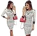 Shantan Women Bandage Bodycon Long Sleeve Pencil Sweater Dress Evening Sexy Party Cocktail Mini Dress