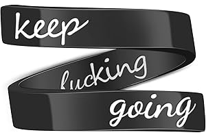 Kucheed Anillos Ajustables para Mujeres/Hombres, Anillo Inspirador de Joyería grabado I am Enough,Anillo Espiral de Acero Inoxidable con Espiral, Regalos de Graduación de Cumpleaños