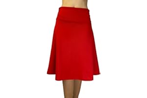 C K CRISKAT Falda Elegante Elástica hasta la Rodilla Falda Color Sólido Cintura Alta Midi Falda para Mujer