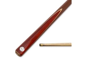 Funky Chalk PRO147 JUNIOR CHAMPION 36 Inch Traditional 2 Piece Centre Joint Kids Junior Snooker Pool Cue Matching Ash Grain 10mm Tip With Mini Black Hard Case