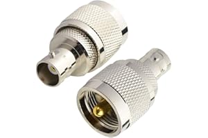 Boobrie Adaptateur PL259 Mâle BNC Femelle Connecteur Coaxial BNC à UHF Adaptateur d'Antenne Radio Amateur pour SO239/Antennes RF/Périphériques LAN sans Fil/Câble Coaxial/Wi-FI Radio Paquet de 2
