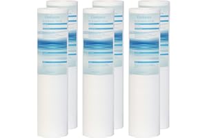 Geekpure Cartuccia filtrante di ricambio per sedimenti in polipropilene - 2,5 x 10 pollici, 5 micron, confezione da 6
