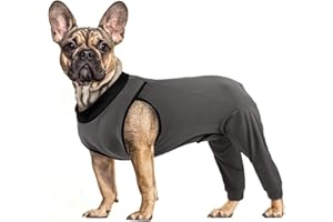PUMYPOREITY Traje Recuperación para Perros, Body Post Cirugía Hembra Traje Recuperacion Quirurgica Perro Camisa de Recuperación Anti Lamiendo Perros Protector Después de La Cirugía(Gris, M)