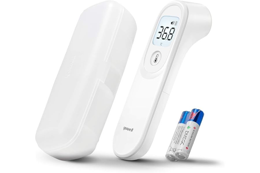 yuwell Forehead Thermometer Adults and Children | Medical Grade, Digital Non-Contact Thermometer, Suitable for Babies |1 Second Measurement, High Temperature Alert, Silent Mode YT-1