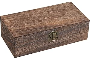 Guyode Scatola Legno Con Coperchio Fatto a Mano Scatola in Legno con Coperchio Tessitura Fine Decorative Boxes Archiviazione Multifunzionale per Gioielli Bracciali Collane Spille Orecchini