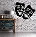 Produktbild wandaufkleber sterne türkis Theatermasken Komödie und Tragödie Wand