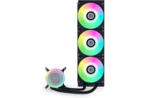 LIAN LI Galahad II Lite 360mm RGB Fans – Customizable Lighting Effects and ARGB Pump Block, Low Noise, Hydraulic Bearing Design, Switchable Pump Lid – 28mm RGB Fan for LGA 1700 /AM5 / AM4 (GA2L36RB)