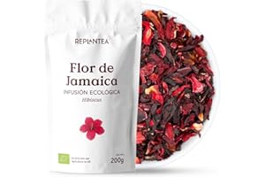 REPLANTEA CUIDAMOS TU NATURALEZA FLOR DE JAMAICA ECOLOGICA 200g (+100Tazas) | Infusión de Hibisco, Agua de Jamaica, Té Frio o Cocina REPLANTEA