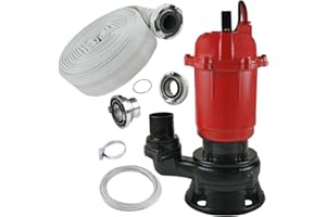 REXXER HEAVY DUTY TOOLS Rexxer | Tauchpumpe | Hohe Effizienz | Hochdruck | Für überflutete Räume | Für sauberes und schmutziges Wasser | Hochdruck | 550W | Hohe Effizienz | 14000 l/h | IP68