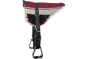 Brama West Westernpad Navajo - Reitpad Western mit Haltegriff - gepolstert (Bordeaux, Full)