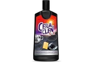 ‎CILLIT BANG Ceraclen Reiniger & Pfleger für Glaskeramik- und Induktionskochfeld sowie Edelstahl – Reinigung, Glanz & Pflege – 1 x 200 ml