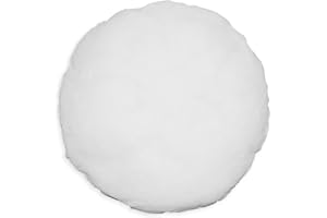 HAUS UND DEKO Imbottitura per cuscino dal diametro di 30, 40, 50, 60 cm, rotondo, per cuscino decorativo, in poliestere, #1773, Fibra sintetica, bianco, rund 40cm