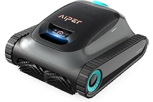 AIPER Scuba S1 Robot Piscine Fond et Parois, Ligne d'eau, Aspirateur Piscine sans Fil, 4 Modes, 150Min d'Autonomie, Escalader Les Murs, Navigation Intelligente 2.0, Idéal pour Piscines Enterrées 150㎡