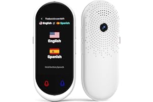 Adelagnes Sprachübersetzer Gerät,Übersetzungsgerät mit Sprachausgabe Translator,Echtzeit 138 Sprachen und Akzente mit WiFi/Offline/Foto Unterstützung für Reisen,Lernen und Business