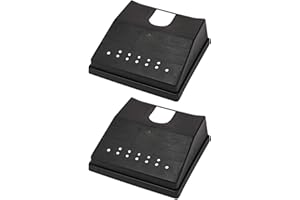 Parkland 2 x Outdoor Garden Drain Cover for Leaves Outside Black Plastic Gutter Grid Anti Leaf Blockage Guard Stopper for Garden Grates Easy Leaf Free Drainage