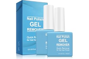 IFUDOIT Gel Nail Polish Remover 2 pack, Professional Nail Varnish Remover, Easily & Quickly Remove Soak Off Gel Polish, Doesn't Hurt Nails, for UV Plastic Nails, Acrylic Nails, Natural Nails Blue