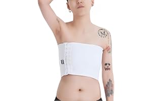 BaronHong Tomboy Trans Lesbian Strapless Plus Size Pecho Binder Top con 20 CM Banda elástica
