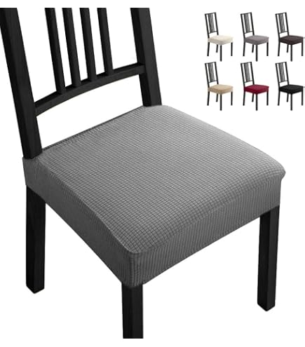 LIULIWEIFA Coprisedia Elasticizzati Sedia Scandinava 4/6/2 Pezzi Jacquard Impermeabile Coprisedia con Schienale per Sala da Pranzo Lavabile Copertura Protettiva della Sedia,caffè,4pcs