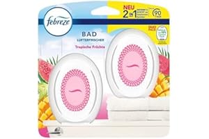 Febreze Odświeżacz powietrza do łazienki, ciągłe usuwanie i zapobieganie powstawaniu nieprzyjemnych zapachów, 2 sztuki