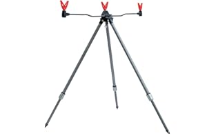 JENZI TRIPOD avec 3 supports de canne à pêche KPL