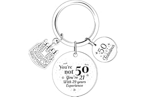 BESPMOSP 13th 16th 18th 21st 30th 40th 50th 60th 70th Happy Birthday Keyring Gifts for Women Girls best Friends keyring Inspirational Keychain Anniversary Birthday Christmas Key Ring