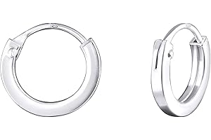 Monkimau Damen Ohrringe Creolen aus 925 Sterling Silver echt Silber