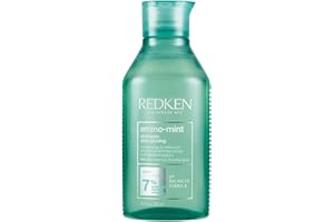 REDKEN - Shampoing Amino Mint - Purifie Les Racines Grasses & Soulage Le Cuir Chevelu Irrité - Hydrate Les Pointes Sèches - Fortifie les Longueurs - Cheveux Gras - Homme & Femme - 300 ml