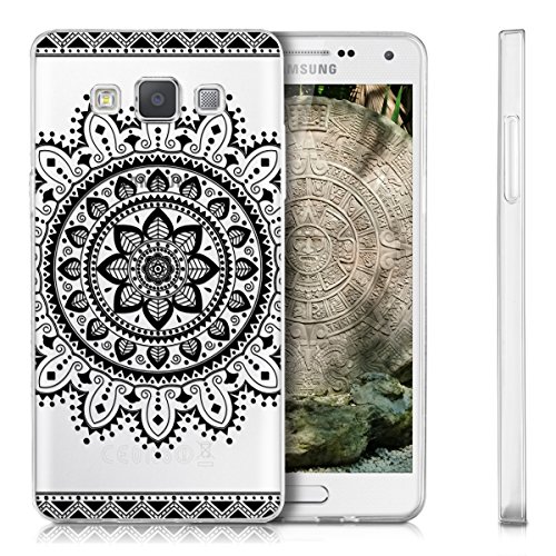 kwmobile Funda para Samsung Galaxy A5 2015 - Case para m vil en TPU silicona - Cover trasero Dise o Flores aztecas en negro transparente reviews kwmobile Funda para Samsung Galaxy A5 2015 - Case para m vil en TPU silicona - Cover trasero Dise o Flores aztecas en negro transparente