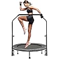 Shopster Folding Rebounder Trampoline with Adjustable Foam Handle, Trampoline for Kids & Adults, Workout Max Load 100 Kgs (40-Inch)- Black