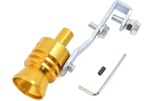 UXCELL sourcingmap Golden Tone Turbo Sound Muffler Exhaust Pipe Simulator Whistler L