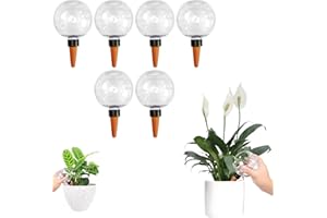 GENERIC Globos de Riego Automático para Plantas 500ml, Bolas de Autorriego con Cono de Goteo, Dispensador de Agua de Plástico y Cerámica para Macetas Interior y Exterior (6 Pack)