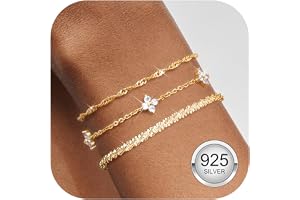 Finrezio 3 st silver/guld armband för kvinnor sterling silver armband set lager graciös länk halsband med zirkon armband just