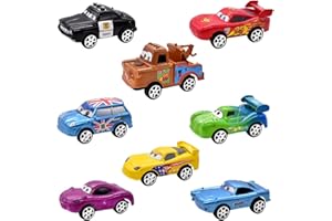 FCXVXCL Giocattolo Modello Macchinine, 8 Pezzi Set di Macchinine, Metallo Giocattoli di Auto da Corsa, Bambini Set di Macchinine, Veicoli Come Regali Compleanno per Ragazza e Ragazzo