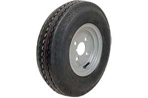 Parnells - 1 Pneu de Remorque et Roue 4.80/4.00-8 - 6 Plis Wanda P811-4 Goujons 4" PCD - Diamètre 418 mm, Largeur 120 mm, 345 kg, Haute Vitesse et Légal sur Route