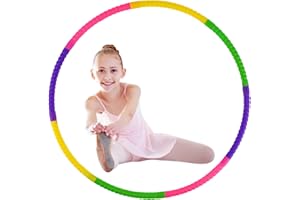 Hula Fitness Hoop Bambini, AolKee Plastica Staccabile Hula Fitness Hoop per bambini, divertimento e fitness per ragazzi e ragazze, perfetto per danza, palestra e attività fitness