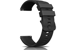 Mugust Cinturino per Orologi da 22mm 20mm per Uomo e Donna, Cinturino di Ricambio in Silicone con Rilascio Rapido, Impermeabile Cinturini in Morbida con Fibbia in Metallo