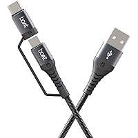 boAt Deuce USB 300 2 in 1 Type-C & Micro USB Stress Resistant, Sturdy Cable with 3A Fast Charging & 480mbps Data…