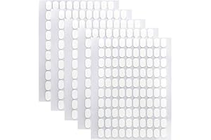 HAOXYO 500 Pezzi Biadesivo Trasparente Rimovibili,Punti Nastro Adesivo Trasparente su Entrambi i Lati,Punti di Biadesivo per Muro Senza Segni per Decorazioni per la Casa e l'ufficio (13x8 mm)