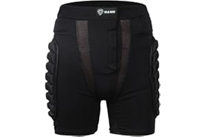 GENERISCH Short de protection rembourré pour snowboard, patinage et ski, protection 3D pour hanches, fesses et coccyx, pour homme et femme, dimensions : M-XXXL