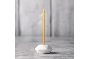 Danilovo - Candelabro de cerámica Hecho a Mano de Forma Puntiaguda, candelabro Estrecho, para decoración de salón, Color Blanco