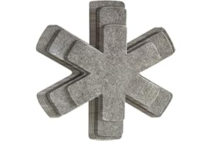 JODSEN Set di 12 protezioni per pentole e padelle, per separatori antiscivolo, per proteggere separatori, pentole, pentole, pentole e padelle (grigio)