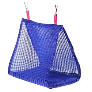 Everpert Triángulo Suave Sandwich Malla Pájaro Transpirable Loro Hamaca Colgante Jaula, Fresca y Transpirable